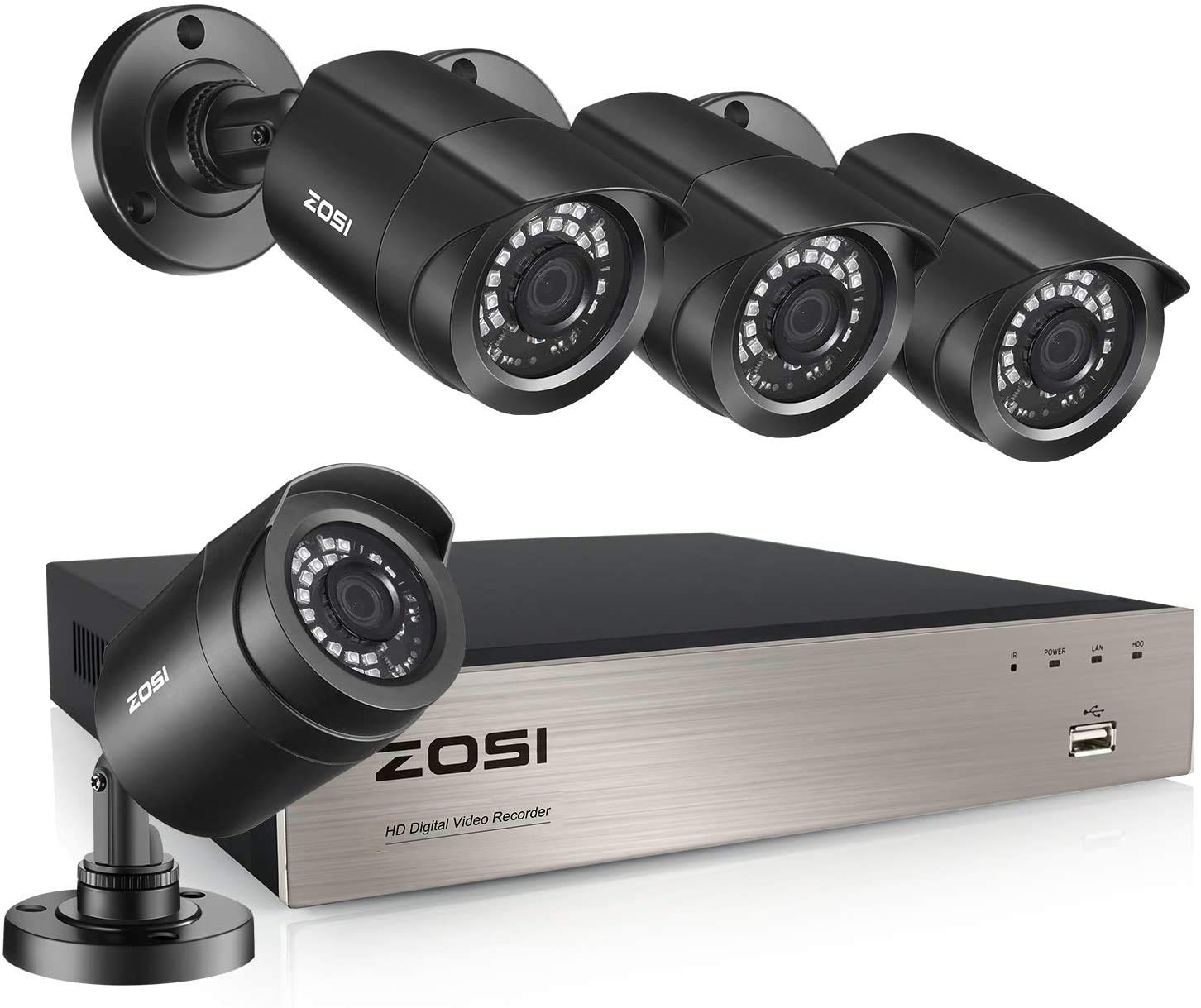 Amazon.com : ZOSI Security Cameras System Outdoor H.265+ 8CH 4-in